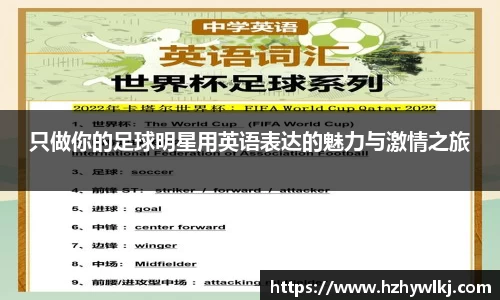 只做你的足球明星用英语表达的魅力与激情之旅